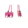 DIGITUS cavo patch in fibra ottica, LC su SC multimodale OM4 - 50/125 µ, duplex, colore RAL4003 lunghezza 1 m