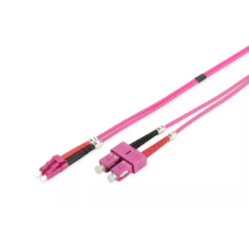 DIGITUS cavo patch in fibra ottica, LC su SC multimodale OM4 - 50/125 µ, duplex, colore RAL4003, lunghezza 2 m