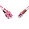 DIGITUS cavo patch in fibra ottica, LC su SC multimodale OM4 - 50/125 µ, duplex, colore RAL4003, lunghezza 3 m