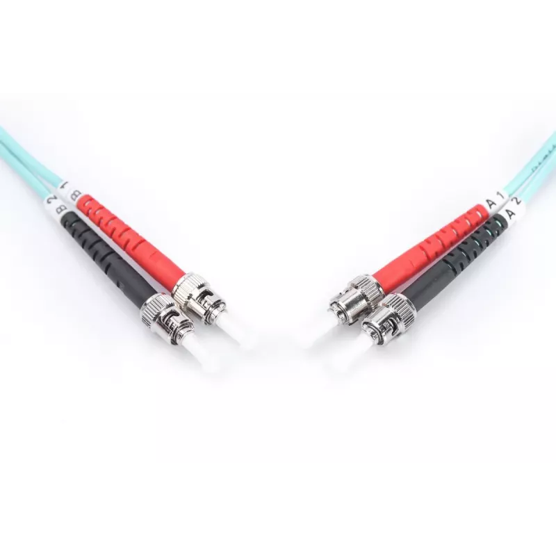 DIGITUS cavo patch in fibra ottica, ST su ST multimodale 50/125 µ, duplex lunghezza 10 m, classe OM3