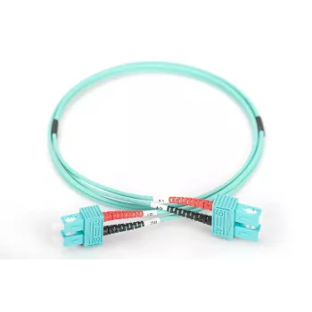 DIGITUS cavo patch in fibra ottica, SC su SC multimodale 50/125 µ, duplex lunghezza 1 m classe OM3