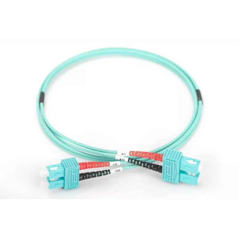 DIGITUS cavo patch in fibra ottica, SC su SC multimodale 50/125 µ, duplex lunghezza 1 m classe OM3