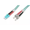 DIGITUS cavo patch in fibra ottica, LC su ST multimodale 50/125 µ, duplex lunghezza 5 m classe OM3