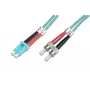 DIGITUS cavo patch in fibra ottica, LC su ST multimodale 50/125 µ, duplex lunghezza 5 m classe OM3
