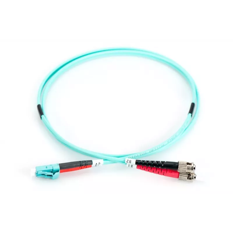 DIGITUS cavo patch in fibra ottica, LC su ST multimodale 50/125 µ, duplex lunghezza 5 m classe OM3
