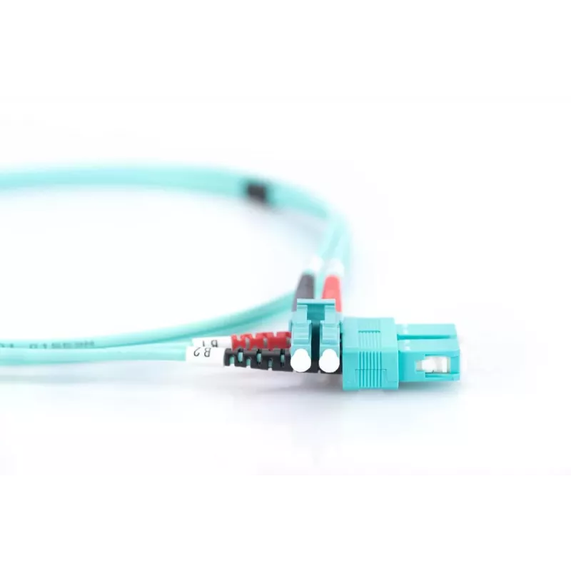 DIGITUS cavo patch in fibra ottica, LC su SC multimodale 50/125 µ, duplex lunghezza 5 m classe OM3