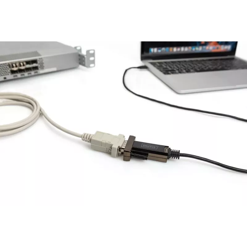 DIGITUS convertitore USB Type-C 2.0 su seriale, DSUB 9M cavo 1m