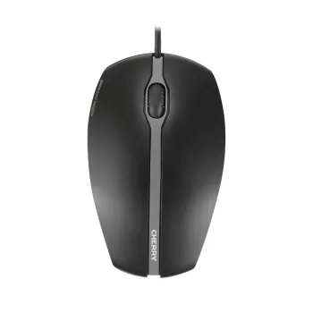 CHERRY GENTIX SILENT mouse con cavo, nero, USB, ambidestro, ottico, USB Type-A, 1000 DPI, nero