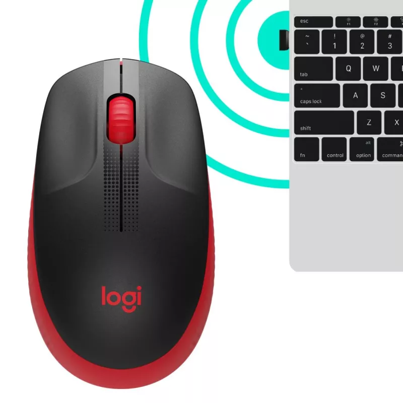 Mouse Logitech M190 Wireless USB rosso