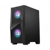 MSI MAG FORGE 100R case gaming Mid Tower, ATX/mATX/Mini-ITX, vetro temperato, 2 ventole ARGB da 120 mm, nero