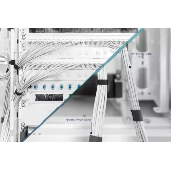 DIGITUS patch cable sottile - CAT6A - U/FTP - Snagless - Cu - 10m - grigio