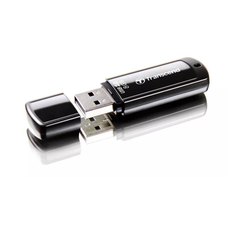 TRANSCEND Jetflash 350 - 8 GB Chiavetta USB - USB 2.0 - Nero