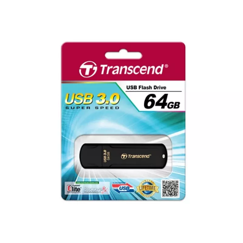TRANSCEND JetFlash 700 - 64 GB Chiavetta USB - USB 3.0 - Nero