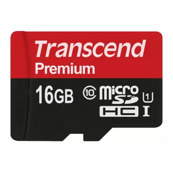 Memoria flash Transcend 16GB MicroSDHC Classe 10 UHS-I TS16GUSDCU1