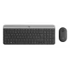 LOGITECH Combo tastiera e mouse wireless sottile Mk470 - Graphite - Tedesco Qwertz