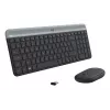 LOGITECH Combo tastiera e mouse wireless sottile Mk470 - Graphite - Tedesco Qwertz
