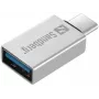 Sandberg Dongle USB-C a USB 3.0, USB 3.2 Gen 1 (3.1 Gen 1) Type-C, USB 3.2 Gen 1 (3.1 Gen 1) Type-A, Argento, Alluminio, 5 g, 80 mm