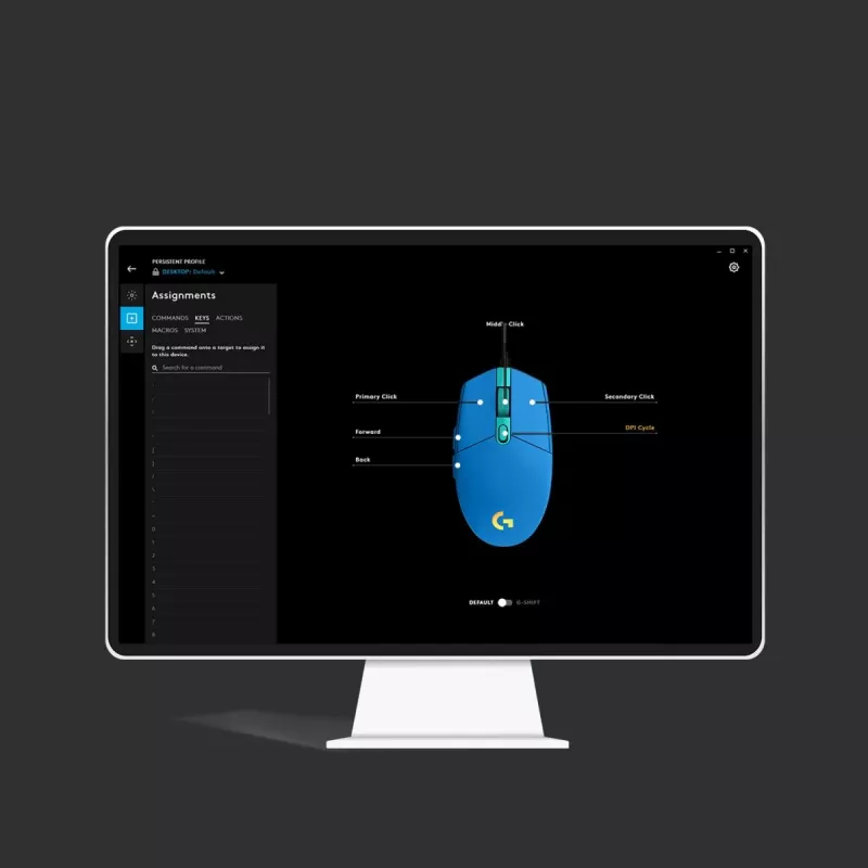 Mouse da gaming Logitech G G203 LIGHTSYNC USB Type-A