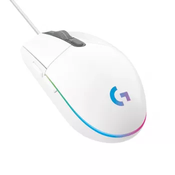 LOGITECH G203 Lightsync mouse da gaming USB bianco