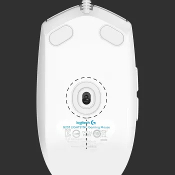 LOGITECH G203 Lightsync mouse da gaming USB bianco