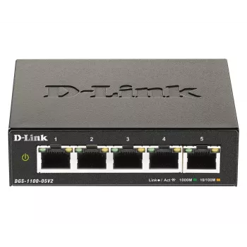 D-Link DGS-1100-05V2/E switch di rete gestito L2 Gigabit Ethernet (10/100/1000) nero