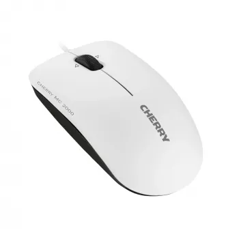 CHERRY MC 2000 mouse con filo con rotellina inclinabile, grigio chiaro, USB, ambidestro, LED IR, USB Type-A, 1600 DPI, grigio
