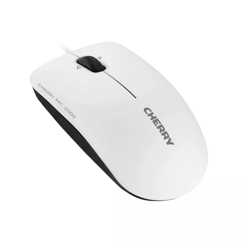 CHERRY MC 2000 mouse con filo con rotellina inclinabile, grigio chiaro, USB, ambidestro, LED IR, USB Type-A, 1600 DPI, grigio