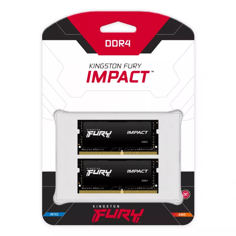 Kingston Technology FURY 64GB 3200MT/s DDR4 CL20 SODIMM (kit di 2) Impact