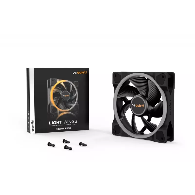 be quiet Light Wings ventola 120 mm ARGB PWM nera