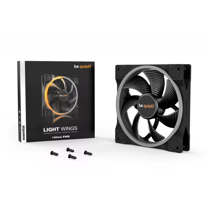 be quiet! Light Wings ventola 140 mm ARGB PWM nera