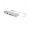 ICY BOX IB-HUB1425-C3 USB 3.2 Gen 1 (3.1 Gen 1) Type-C 5000 Mbit/s argento