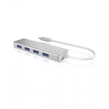 ICY BOX IB-HUB1425-C3 USB 3.2 Gen 1 (3.1 Gen 1) Type-C 5000 Mbit/s argento