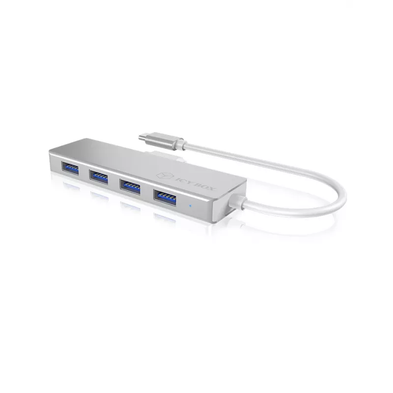 ICY BOX IB-HUB1425-C3 USB 3.2 Gen 1 (3.1 Gen 1) Type-C 5000 Mbit/s argento