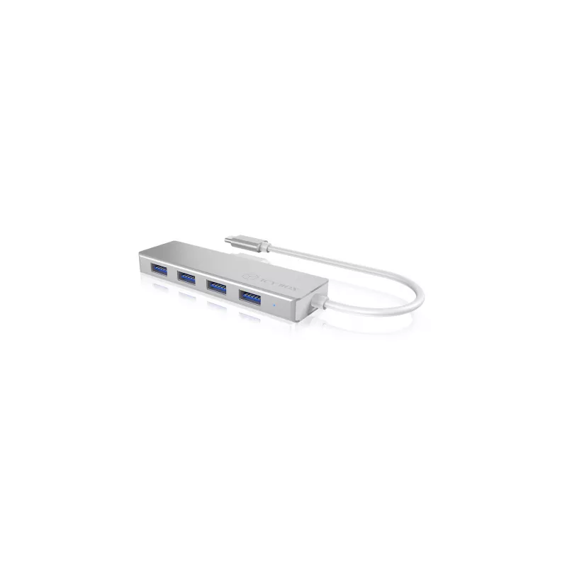 ICY BOX IB-HUB1425-C3 USB 3.2 Gen 1 (3.1 Gen 1) Type-C 5000 Mbit/s argento