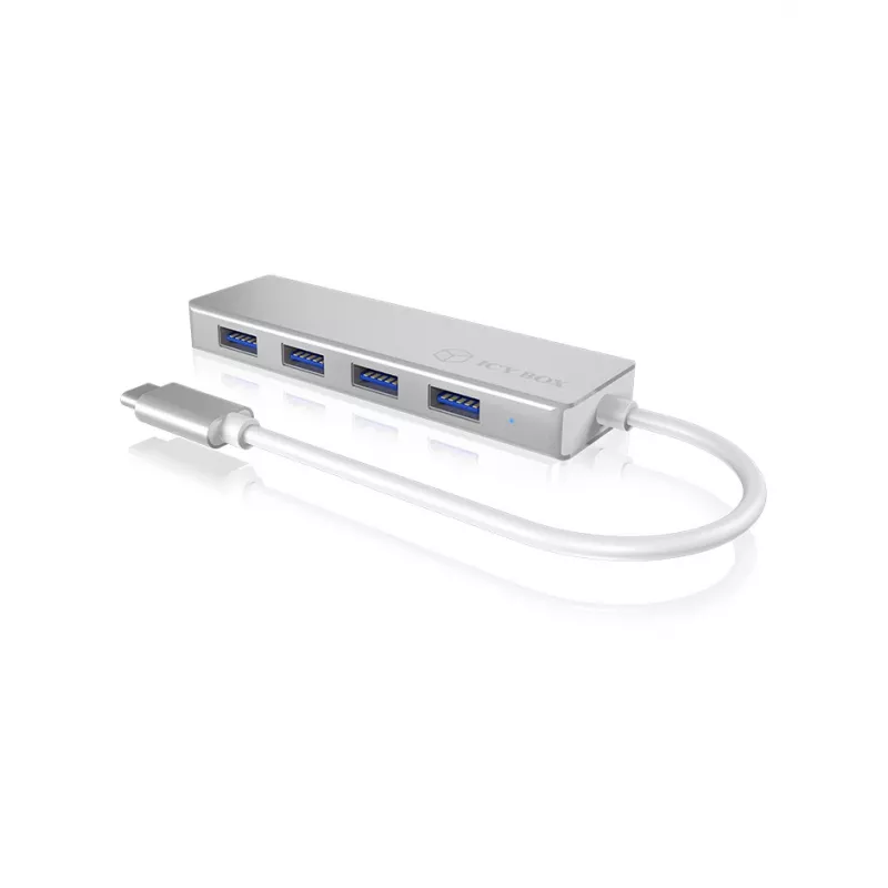 ICY BOX IB-HUB1425-C3 USB 3.2 Gen 1 (3.1 Gen 1) Type-C 5000 Mbit/s argento