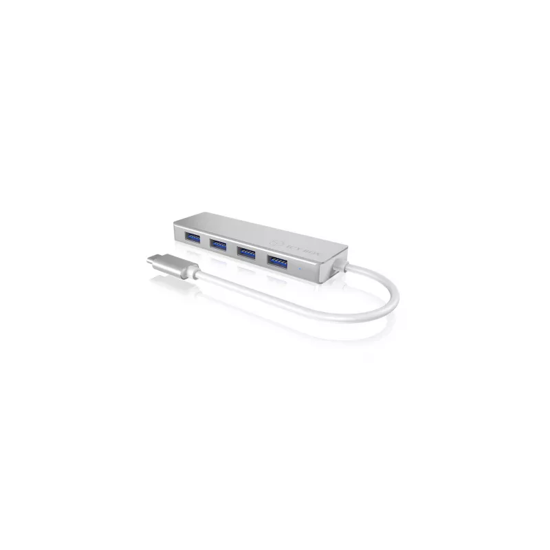 ICY BOX IB-HUB1425-C3 USB 3.2 Gen 1 (3.1 Gen 1) Type-C 5000 Mbit/s argento