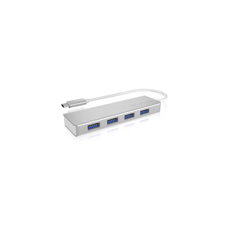 ICY BOX IB-HUB1425-C3 USB 3.2 Gen 1 (3.1 Gen 1) Type-C 5000 Mbit/s argento