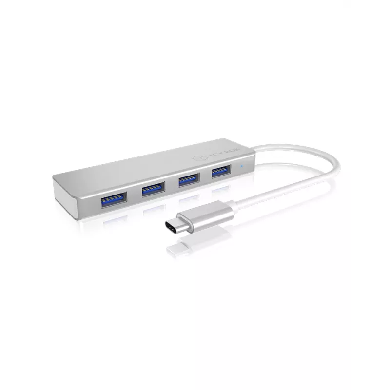 ICY BOX IB-HUB1425-C3 USB 3.2 Gen 1 (3.1 Gen 1) Type-C 5000 Mbit/s argento
