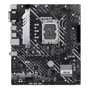 Scheda madre ASUS PRIME H610M-A D4-CSM, Intel H610, LGA 1700, micro ATX, DDR4, 2x DIMM, 64GB, 2x M.2, 4x SATA III, HDMI 2.1, DP 1.4