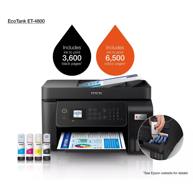 Epson EcoTank ET-4800 getto d'inchiostro A4 5760 x 1440 DPI 33 ppm WLAN