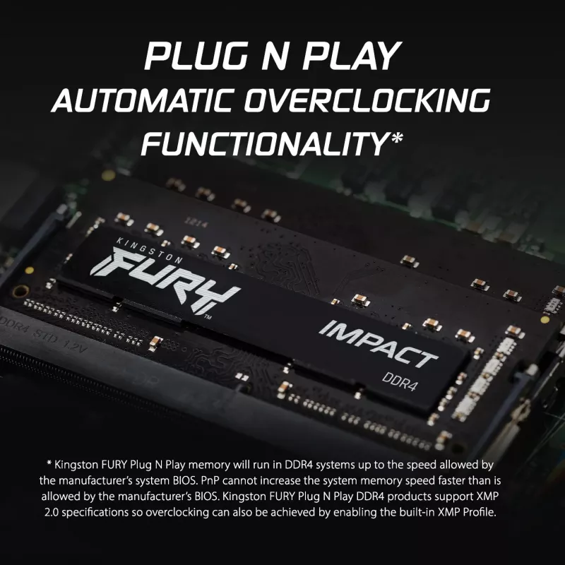 Kingston Technology FURY 32GB 3200MT/s DDR4 CL20 SODIMM (kit da 2) Impact