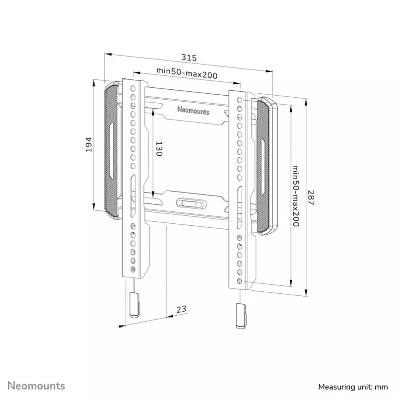 Supporto a parete per TV Neomounts WL30-550BL12 24-65