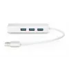 DIGITUS Hub USB 3.0 a 3 porte e adattatore Gigabit LAN 3xUSB A/F, 1xUSB A/M, 1xRJ45 LAN Supporta Windows e Mac OS