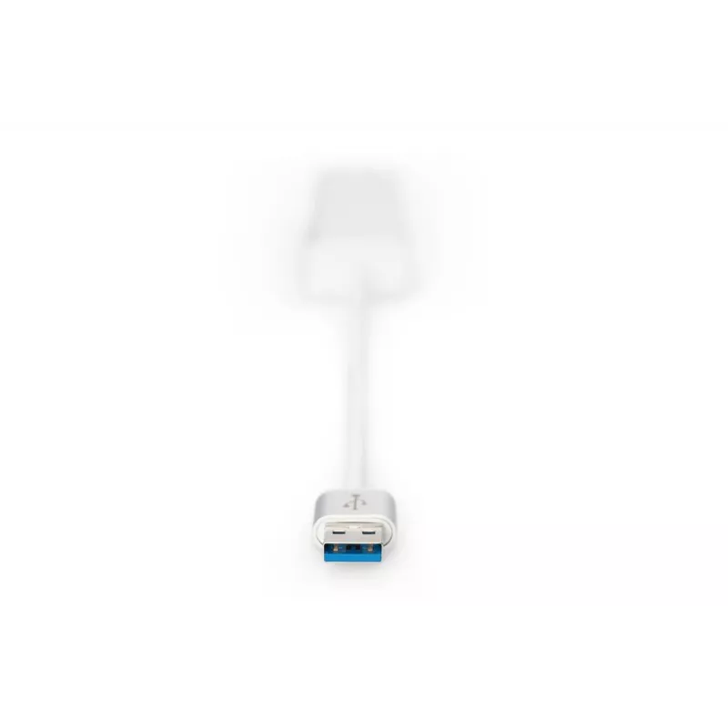 DIGITUS Hub USB 3.0 a 3 porte e adattatore Gigabit LAN 3xUSB A/F, 1xUSB A/M, 1xRJ45 LAN Supporta Windows e Mac OS