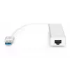 DIGITUS Hub USB 3.0 a 3 porte e adattatore Gigabit LAN 3xUSB A/F, 1xUSB A/M, 1xRJ45 LAN Supporta Windows e Mac OS