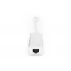DIGITUS Hub USB 3.0 a 3 porte e adattatore Gigabit LAN 3xUSB A/F, 1xUSB A/M, 1xRJ45 LAN Supporta Windows e Mac OS