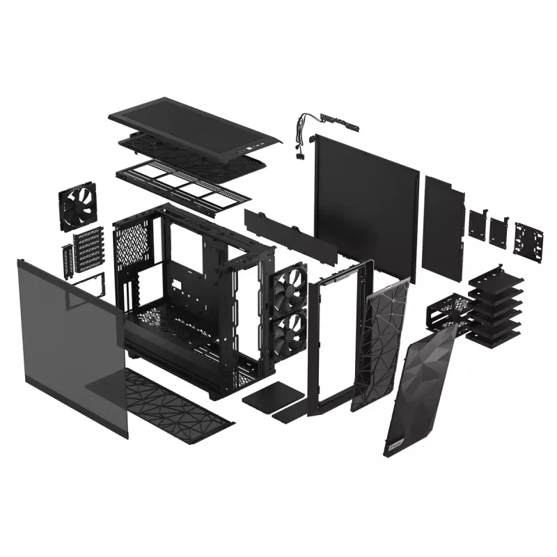 FRACTAL DESIGN Meshify 2 Light Tint vetro temperato nero