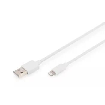 Cavo dati e ricarica DIGITUS USB-A a Lightning MFI C89, 2 m, bianco, 5 V, 2,4 A