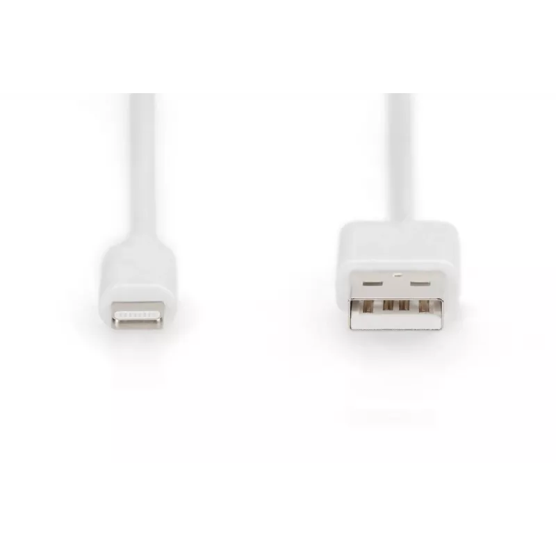 Cavo dati e ricarica DIGITUS USB-A a Lightning MFI C89, 2 m, bianco, 5 V, 2,4 A