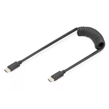 Cavo a spirale DIGITUS USB - Type-C a USB - Type-C, TPU USB 2.0, PD60W Max; 1m
